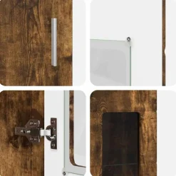 vidaXL Conjunto de mueble de TV con cajón FLORIN Roble ahumado Best