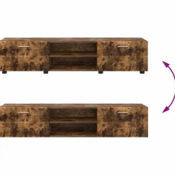vidaXL Conjunto de mueble de TV con cajón FLORIN Roble ahumado Best