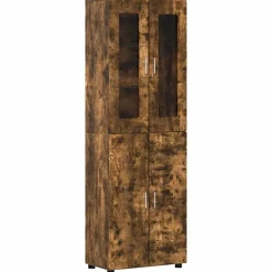 vidaXL Conjunto de mueble de TV con cajón FLORIN Roble ahumado Best