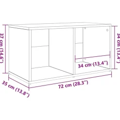 vidaXL Conjunto de mueble de TV 3 pcs Negro Madera contrachapada Roble negro Clearance