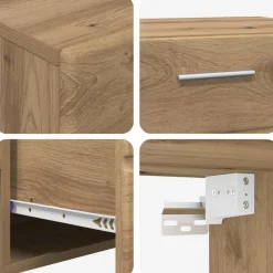 vidaXL Conjuntos De Muebles-Conjunto de mueble de TV con cajón FLORIN Roble artesanal