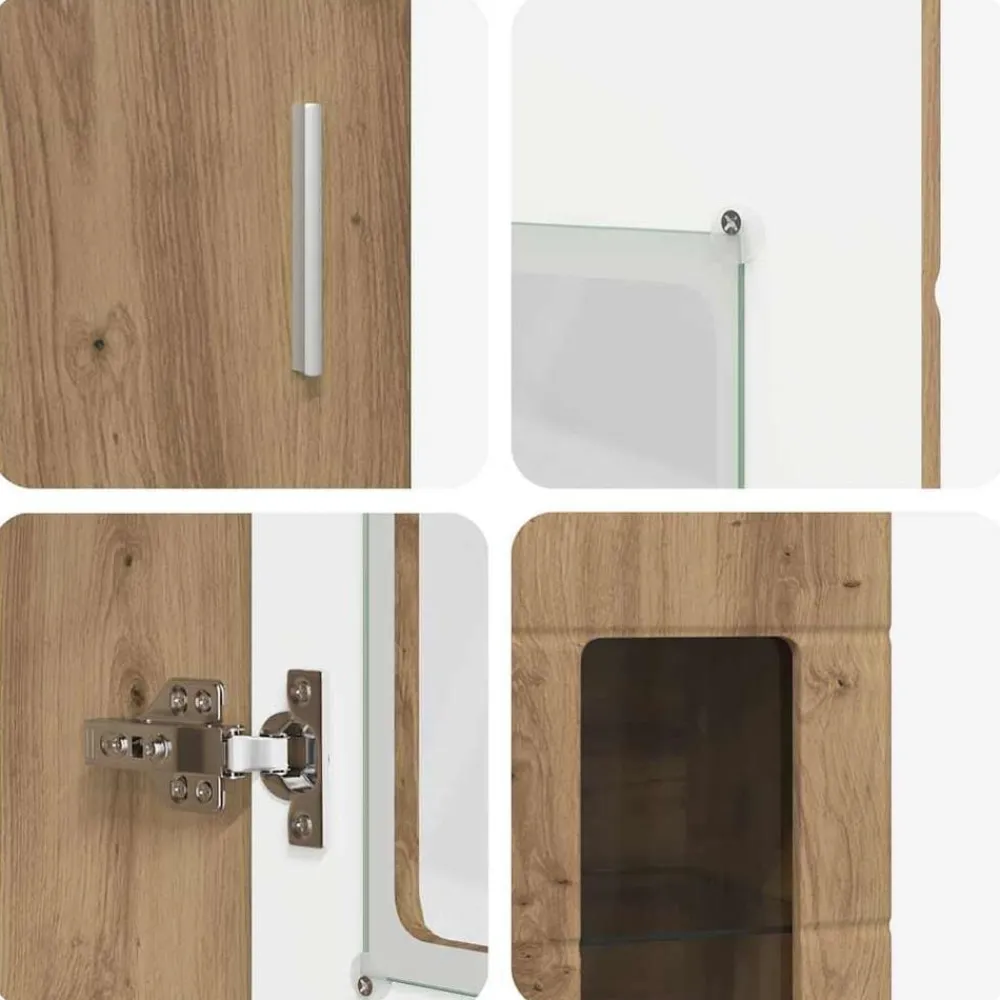 vidaXL Conjuntos De Muebles-Conjunto de mueble de TV con cajón FLORIN Roble artesanal