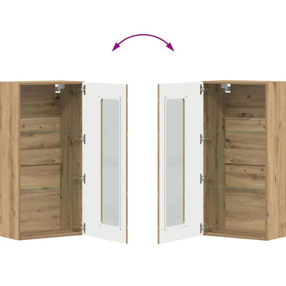 vidaXL Conjuntos De Muebles-Conjunto de mueble de TV con cajón FLORIN Roble artesanal
