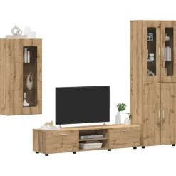 vidaXL Conjuntos De Muebles-Conjunto de mueble de TV con cajón FLORIN Roble artesanal