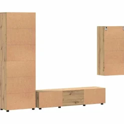 vidaXL Conjuntos De Muebles-Conjunto de mueble de TV con cajón FLORIN Roble artesanal