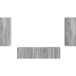 vidaXL Conjunto de mueble de TV 2 pcs Madera de ingeniería Gris sonoma Online