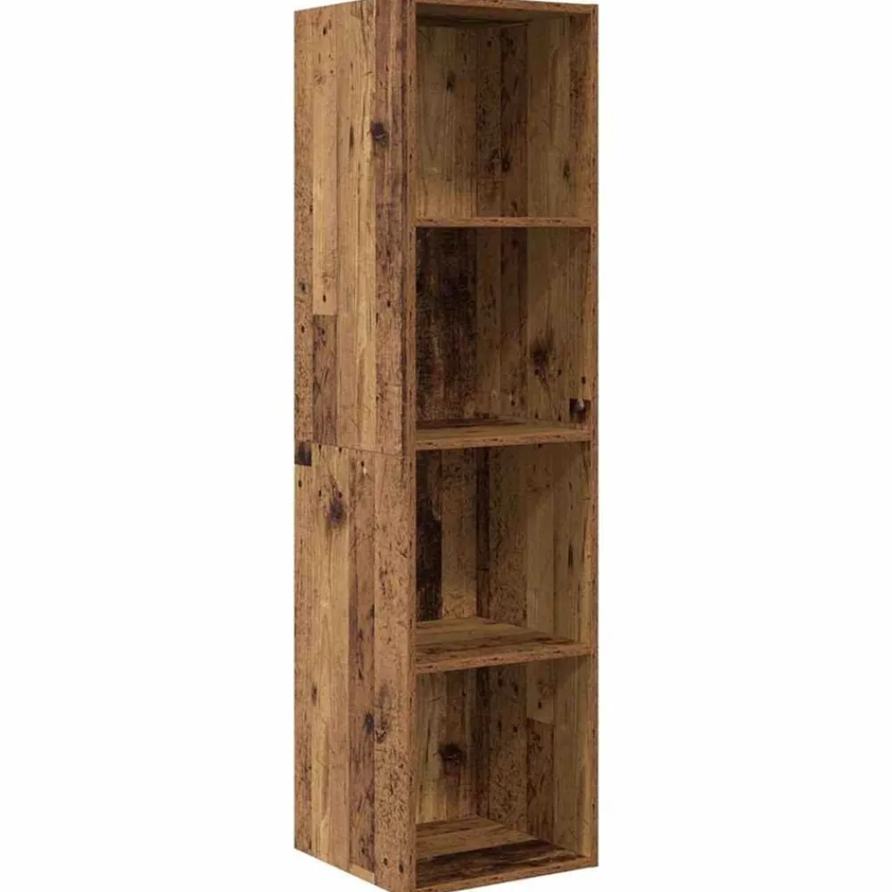 vidaXL Muebles Tv-Conjunto de mueble de TV 2 pcs Marrón 37 x 37 x 142,5 cm
