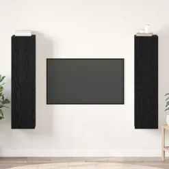 vidaXL Conjunto de mueble de TV Madera de ingeniería Roble negro Best