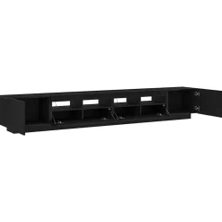 vidaXL Conjunto de mueble de TV 3 pcs Negro 260 x 35 x 40 cm Roble negro Clearance