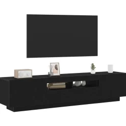 vidaXL Conjunto de mueble de TV 2 pcs Negro 180 x 35 x 40 cm Roble negro Sale