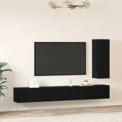 vidaXL Muebles Tv-Conjunto de mueble de TV 4 pcs Madera de ingeniería