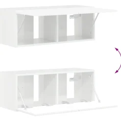 vidaXL Conjunto de mueble para TV de pared 6 pcs brillante Clearance