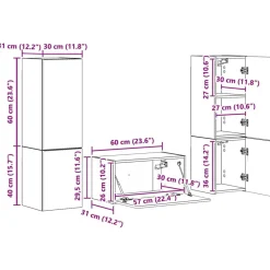 vidaXL Muebles Tv-Conjunto de mueble de TV 5 pcs Madera de ingeniería