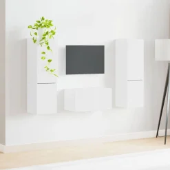 vidaXL Muebles Tv-Conjunto de mueble de TV 5 pcs Madera de ingeniería