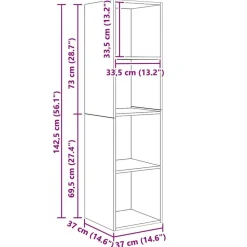 vidaXL Muebles Tv-Conjunto de mueble de TV 3 pcs Roble artesanal
