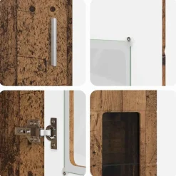 vidaXL Conjunto de mueble de TV con cajón FLORIN Madera vieja Madera envejecida New