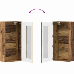 vidaXL Conjunto de mueble de TV con cajón FLORIN Madera vieja Madera envejecida New