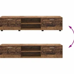 vidaXL Conjunto de mueble de TV con cajón FLORIN Madera vieja Madera envejecida New