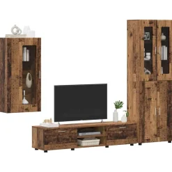 vidaXL Conjunto de mueble de TV con cajón FLORIN Madera vieja Madera envejecida New
