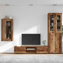 vidaXL Conjunto de mueble de TV con cajón FLORIN Madera vieja Madera envejecida New