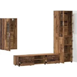 vidaXL Conjunto de mueble de TV con cajón FLORIN Madera vieja Madera envejecida New