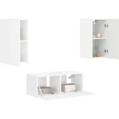 vidaXL Conjunto de mueble de TV 2 pcs Madera de ingeniería brillante Outlet