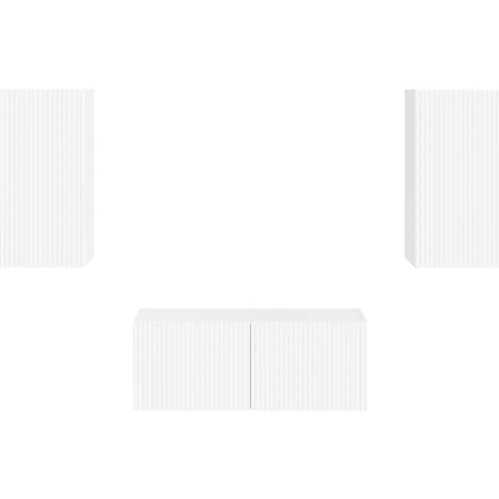 vidaXL Conjunto de mueble de TV 2 pcs Madera de ingeniería brillante Outlet
