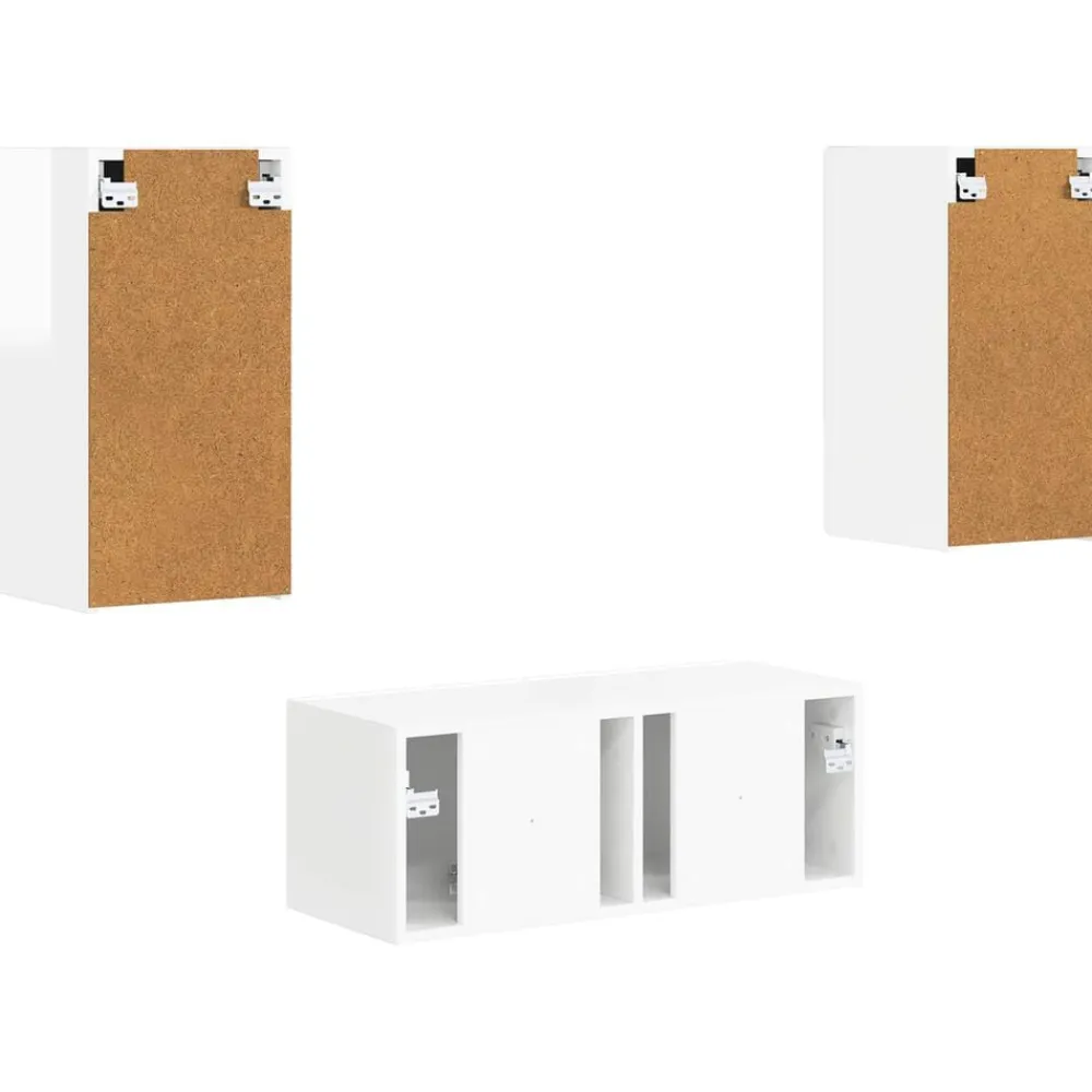 vidaXL Conjunto de mueble de TV 2 pcs Madera de ingeniería brillante Outlet