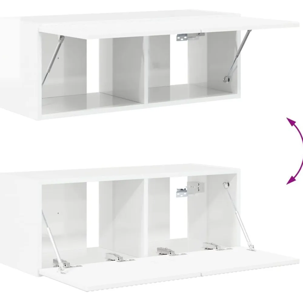 vidaXL Conjunto de mueble de TV 2 pcs Madera de ingeniería brillante Outlet