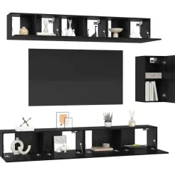 vidaXL Muebles Tv-Conjunto de mueble de TV 6 pcs Madera de ingeniería