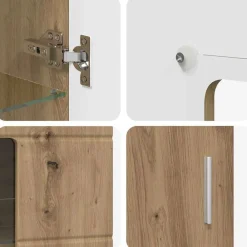 vidaXL Conjunto de mueble de TV con cajón FLORIN Roble artesanal Roble artisan New