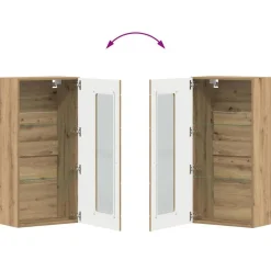 vidaXL Conjunto de mueble de TV con cajón FLORIN Roble artesanal Roble artisan New