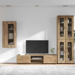 vidaXL Conjunto de mueble de TV con cajón FLORIN Roble artesanal Roble artisan New