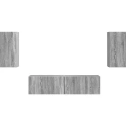 vidaXL Muebles Tv-Conjunto de mueble de TV 4 pcs Madera de ingeniería