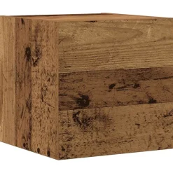 vidaXL Conjunto de mueble de TV 6 piezas montado la pared madera vieja Madera envejecida Sale
