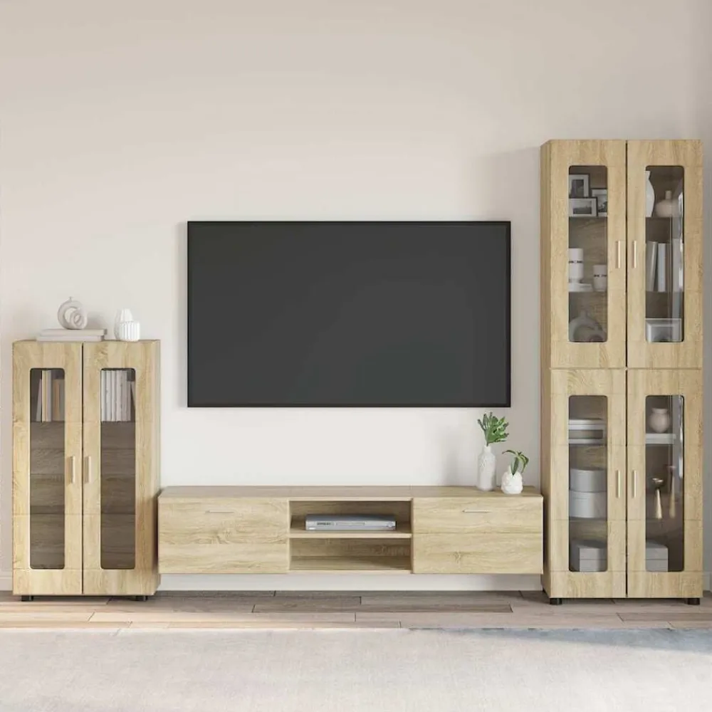 vidaXL Conjuntos De Muebles-Conjunto de mueble de TV con cajón FLORIN