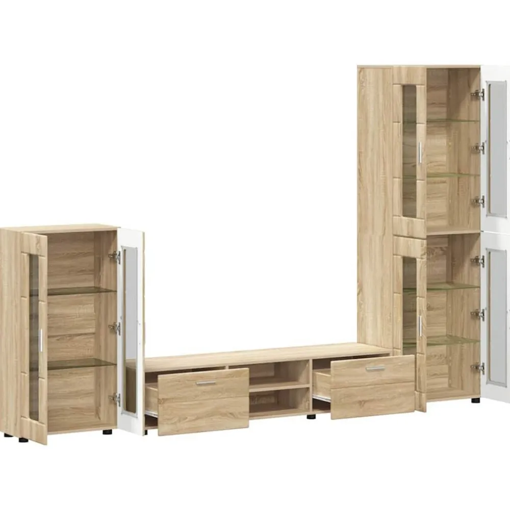 vidaXL Conjuntos De Muebles-Conjunto de mueble de TV con cajón FLORIN