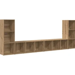 vidaXL Conjunto de mueble de TV 4 pcs Roble artesanal 37 x 35 x 107 cm Roble artisan