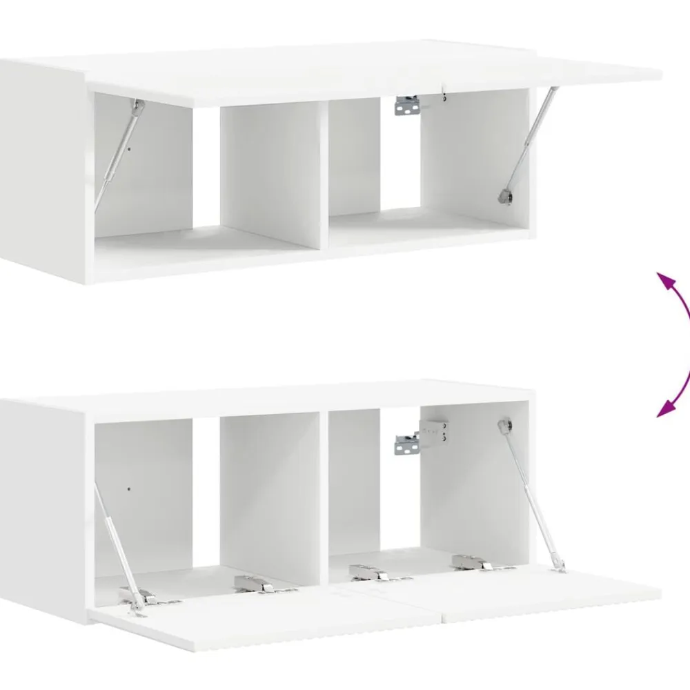 vidaXL Conjunto de mueble de TV 3 pcs Madera de ingeniería White Best