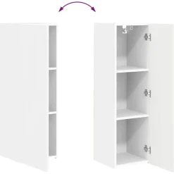 vidaXL Conjunto de mueble de TV 3 pcs Madera de ingeniería White Best