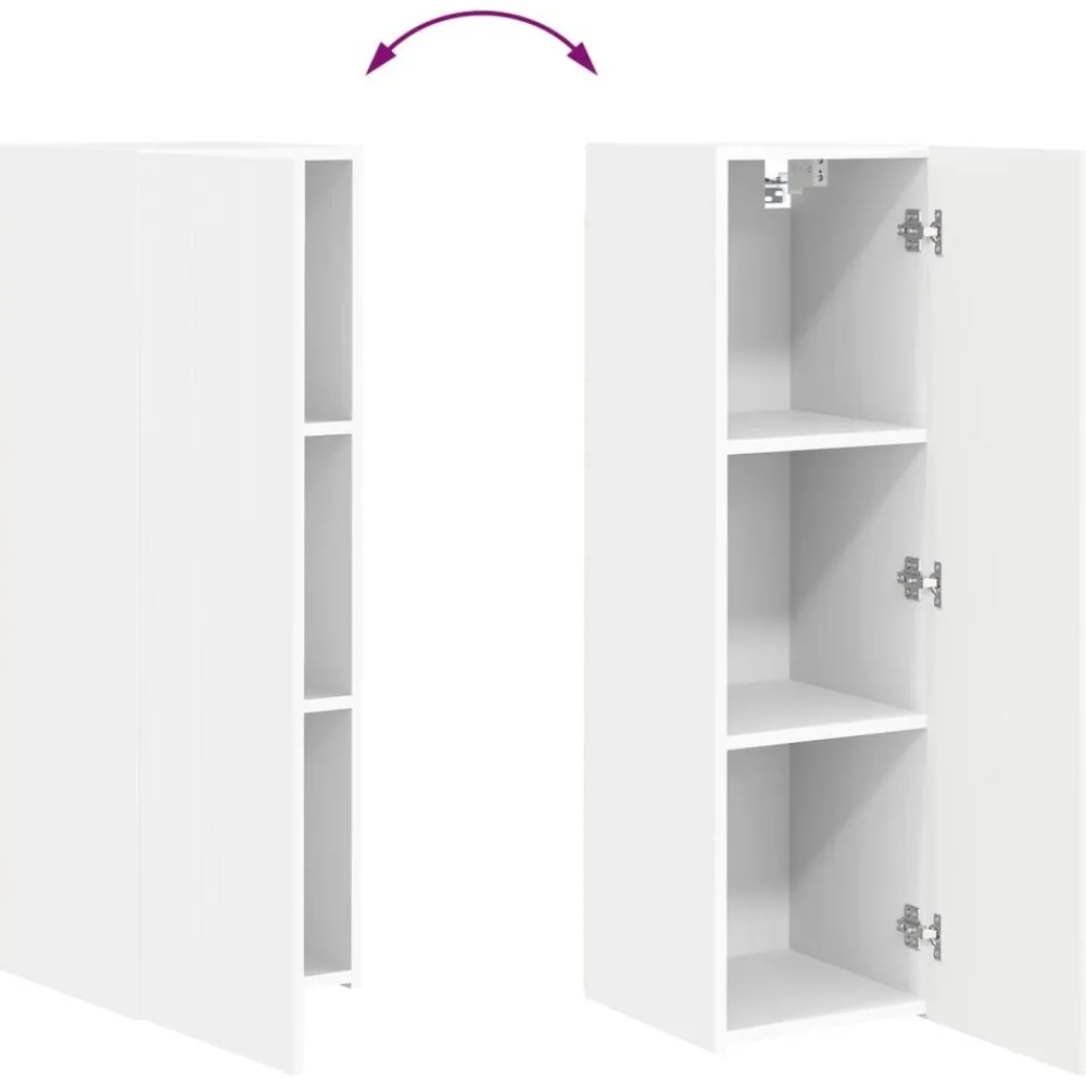 vidaXL Conjunto de mueble de TV 3 pcs Madera de ingeniería White Best