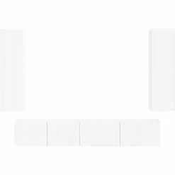 vidaXL Conjunto de mueble de TV 3 pcs Madera de ingeniería White Best