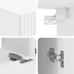 vidaXL Conjunto de mueble de TV 3 pcs Madera de ingeniería White Best