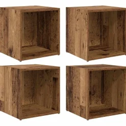 vidaXL Conjunto de mueble de TV 4 pcs 37 x 35 x 37,5 cm Madera vieja Best
