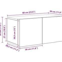 vidaXL Conjunto de mueble de TV 5 pcs Madera de ingeniería Roble negro Hot