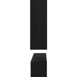 vidaXL Conjunto de mueble de TV 5 pcs Madera de ingeniería Roble negro Hot
