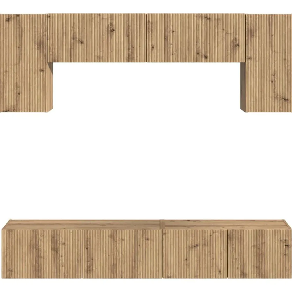 vidaXL Muebles Tv-Conjunto de mueble de TV 5 pcs Madera de ingeniería