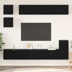 vidaXL Muebles Tv-Conjunto de mueble de TV 8 pcs Madera contrachapada