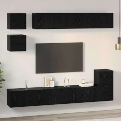vidaXL Muebles Tv-Conjunto de mueble de TV 8 pcs Madera contrachapada