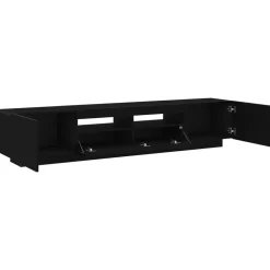 vidaXL Conjunto de mueble de TV 2 pcs Negro 200 x 35 x 40 cm Roble negro Online